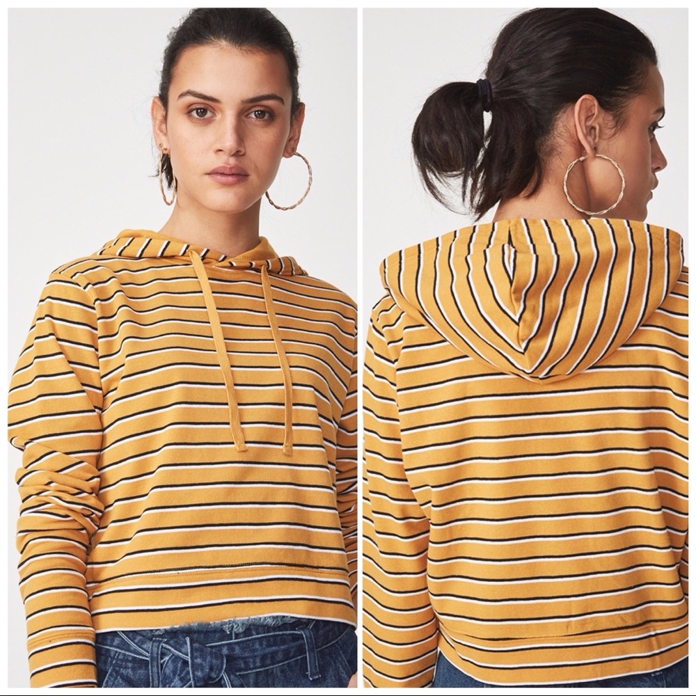 COTTON ON - BABY HOODIE/BETH STRIPE SWEATER